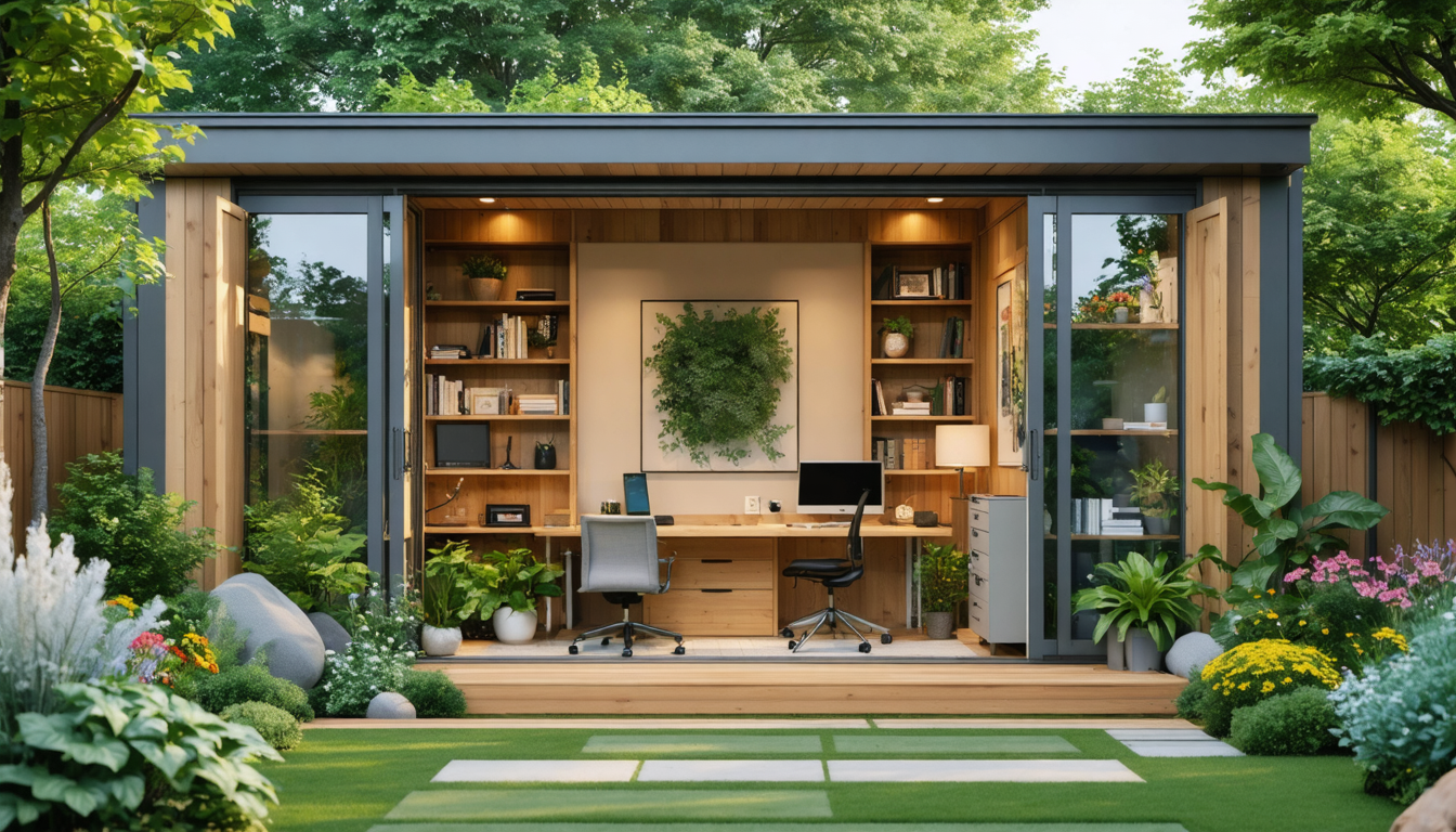 découvrez comment aménager un bureau au fond du jardin avec des idées d'habillage intérieur et extérieur pour un espace de travail confortable et inspirant.
