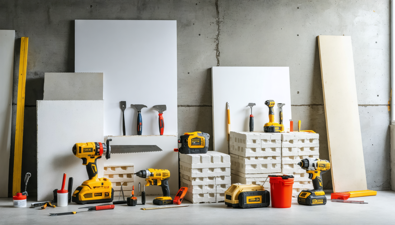 découvrez les outils indispensables pour poser des cloisons en carreaux de plâtre et en béton cellulaire. guide complet pour réussir vos travaux de séparation intérieure.