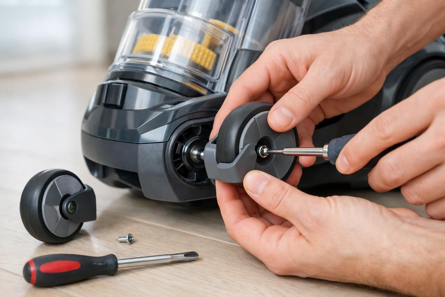 découvrez comment changer facilement la roulette de votre aspirateur sans sac grâce à notre guide étape par étape simple et rapide.