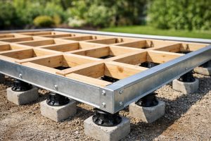 découvrez comment construire une terrasse en bois sur plots avec un cerclage métallique pour une structure durable et esthétique. guide étape par étape pour réussir votre projet.