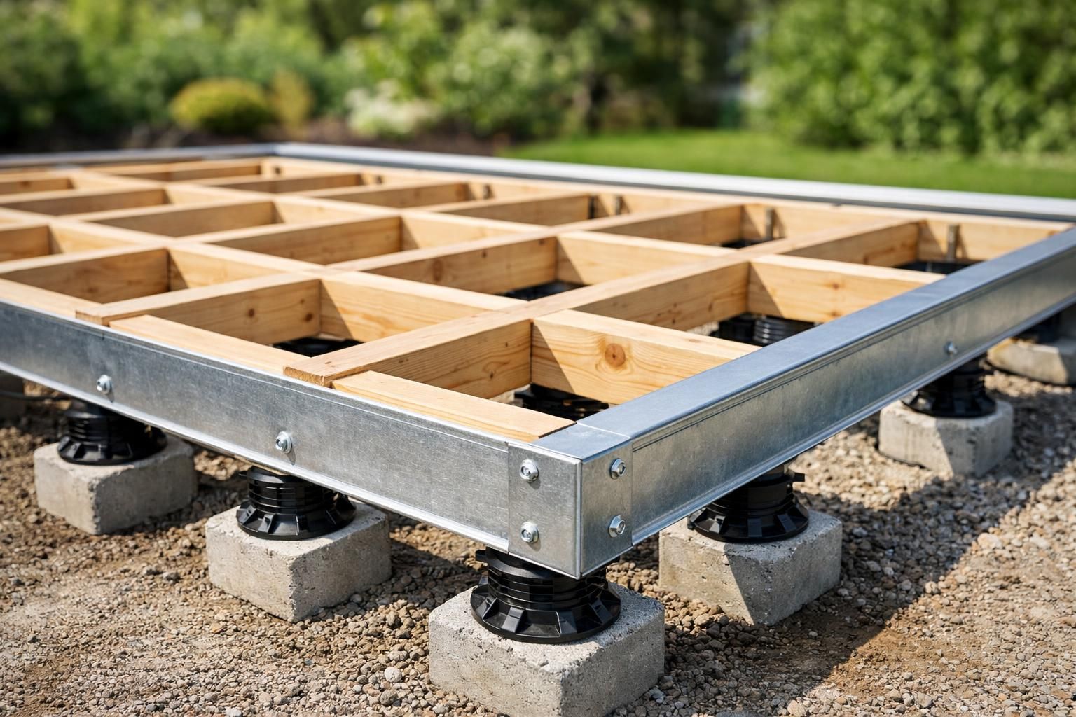 découvrez comment construire une terrasse en bois sur plots avec un cerclage métallique pour une structure durable et esthétique. guide étape par étape pour réussir votre projet.