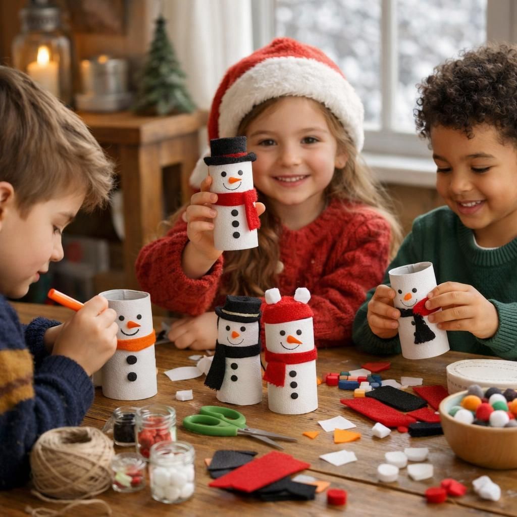 découvrez comment fabriquer un bonhomme de neige original et écologique en utilisant un rouleau de papier toilette. un tutoriel simple et amusant pour petits et grands !
