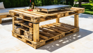 découvrez comment fabriquer une table en bois de palette élégante et sur mesure pour votre plancha, alliant style et fonctionnalité pour des repas conviviaux en extérieur.