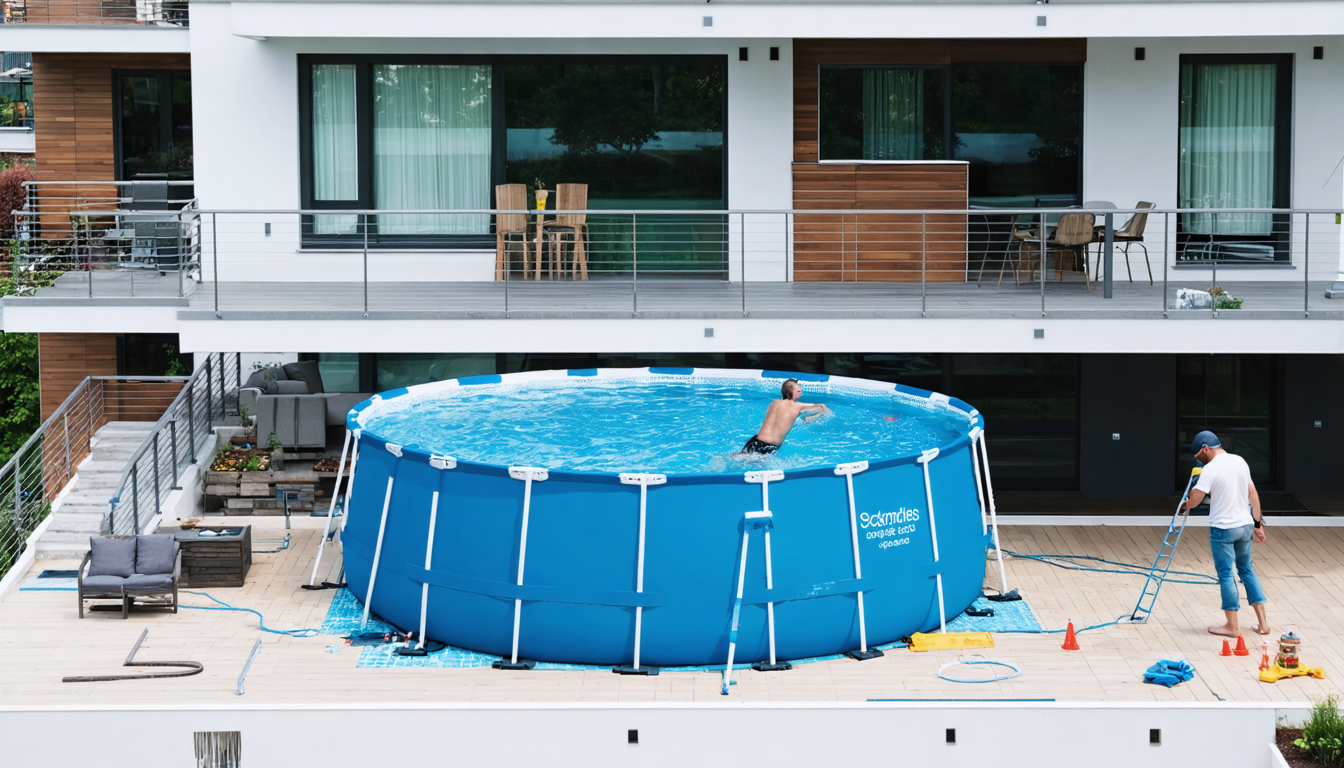 découvrez comment installer une piscine hors-sol sur votre balcon en respectant toutes les règles légales et profitez d'un espace détente sécurisé chez vous.