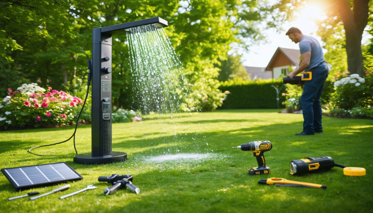 apprenez à sélectionner la douche solaire idéale et suivez nos conseils pratiques pour une installation facile et rapide dans votre jardin ou près de votre piscine.
