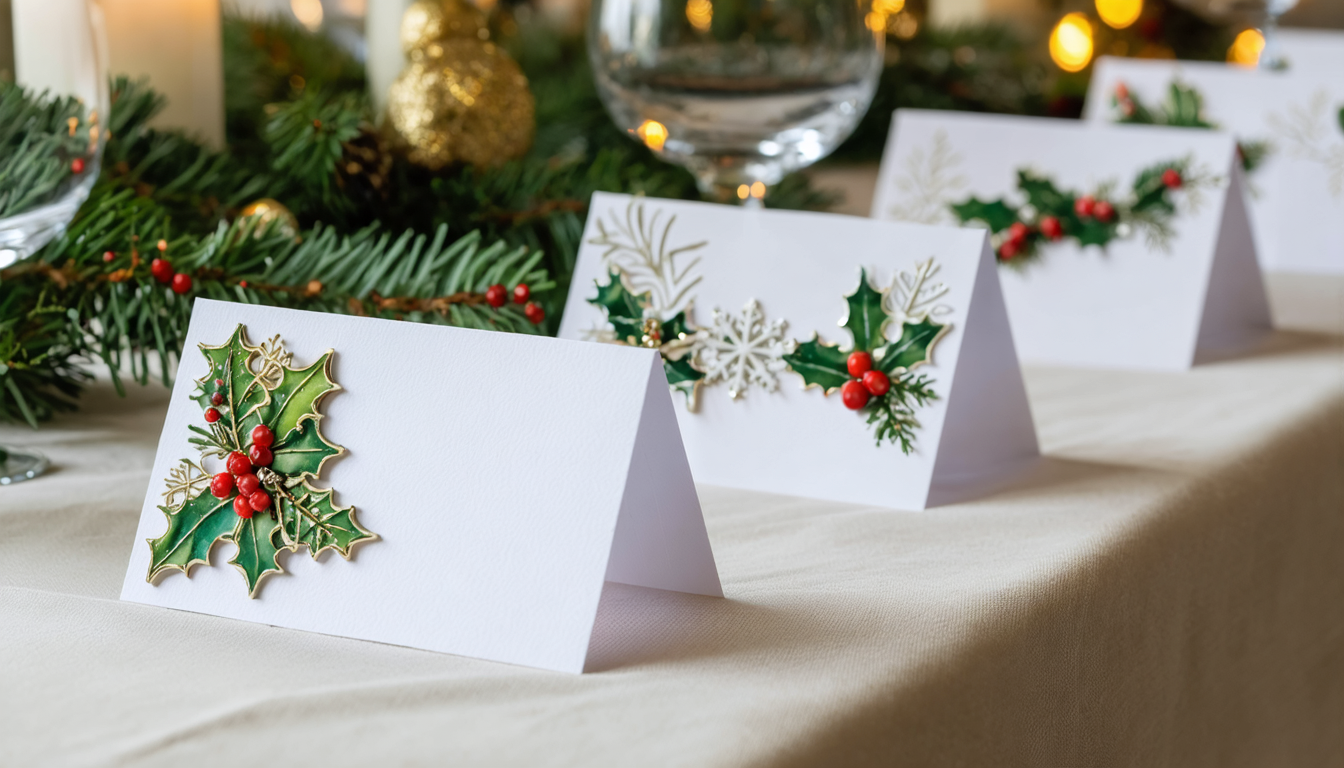 découvrez comment fabriquer facilement des marque-places de noël pour sublimer votre décoration de table et émerveiller vos invités lors des fêtes de fin d'année.