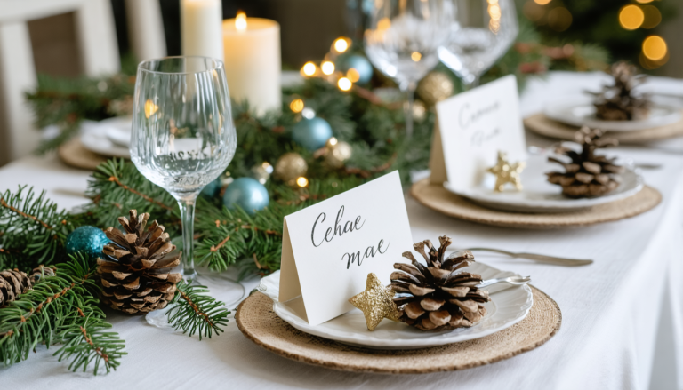 réalisez facilement des marque-places de noël faits main pour décorer votre table de fête et émerveiller vos invités avec une touche personnalisée et festive.