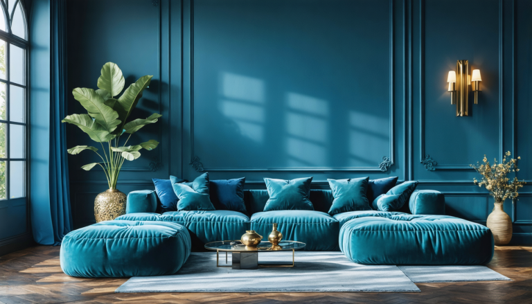 découvrez comment intégrer les nuances de bleu paon, bleu canard, bleu klein et bleu roi pour sublimer votre décoration intérieure avec style et élégance.