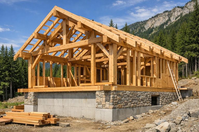 découvrez notre guide complet pour réaliser un chalet à ossature bois sur fondation maçonnée, avec toutes les étapes clés pour construire votre maison en bois durable et solide.