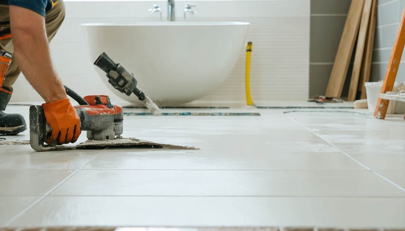 découvrez notre guide étape par étape pour remplacer votre carrelage avec chauffage au sol par du béton ciré dans votre salle de bains. des conseils pratiques et des astuces pour réussir votre projet de rénovation tout en garantissant un rendu élégant et moderne.