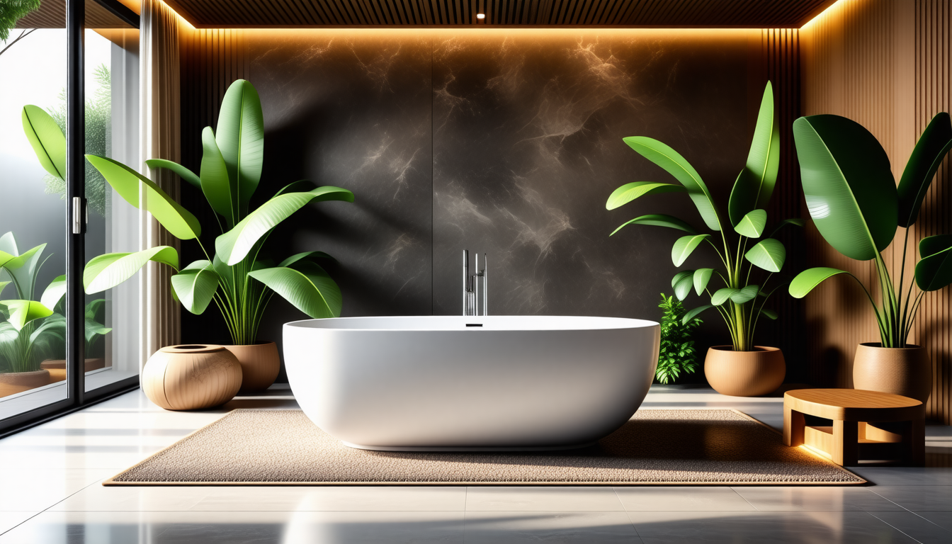 découvrez la salle de bain 2026 alliant l'élégance naturelle du bois, l'originalité du terrazzo et le charme intemporel de la baignoire îlot pour un espace à la fois moderne et chaleureux.