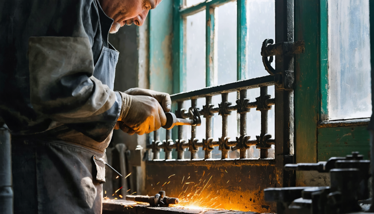 découvrez comment une serrurerie artisanale transforme un ancien garde-corps en un portillon unique alliant sécurité et esthétique.